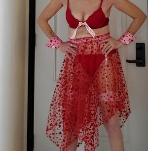 Valentines Sheer Skirt, Cuffs & Choker